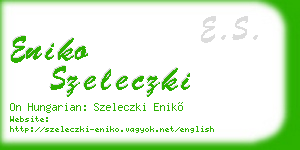 eniko szeleczki business card